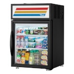 True GDM-05-HC-FGD01 - Countertop Merchandiser, (1) glass hinged door, black powder coated steel exterior